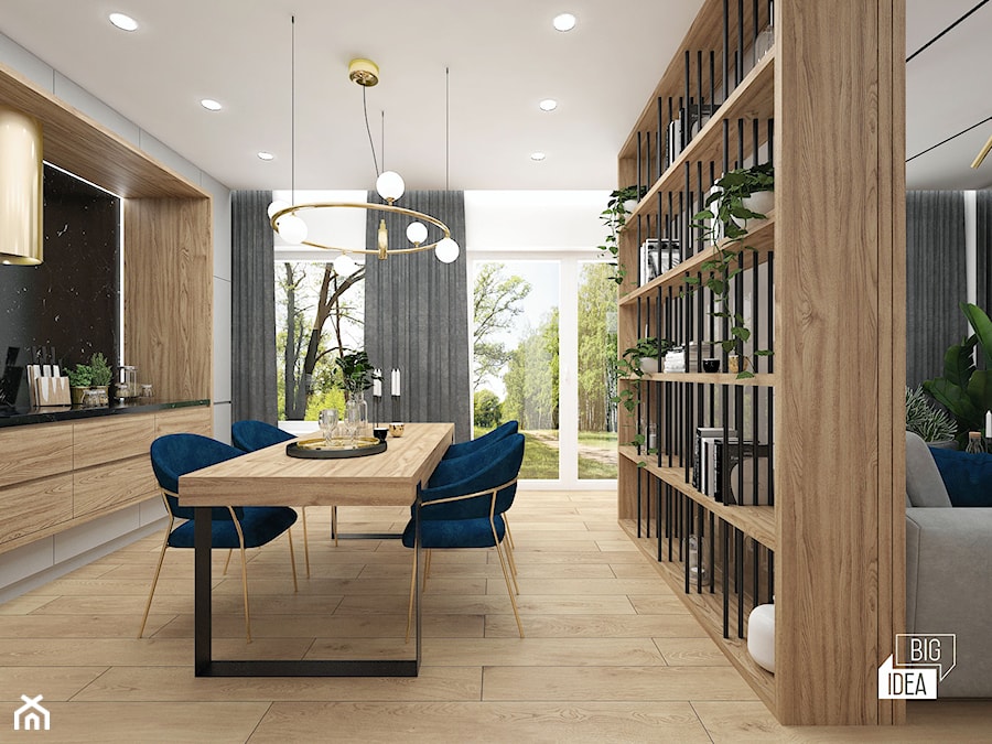 Salon z aneksem kuchennym 30 m2 / Niepołomice - Kuchnia, styl nowoczesny - zdjęcie od BIG IDEA studio projektowe
