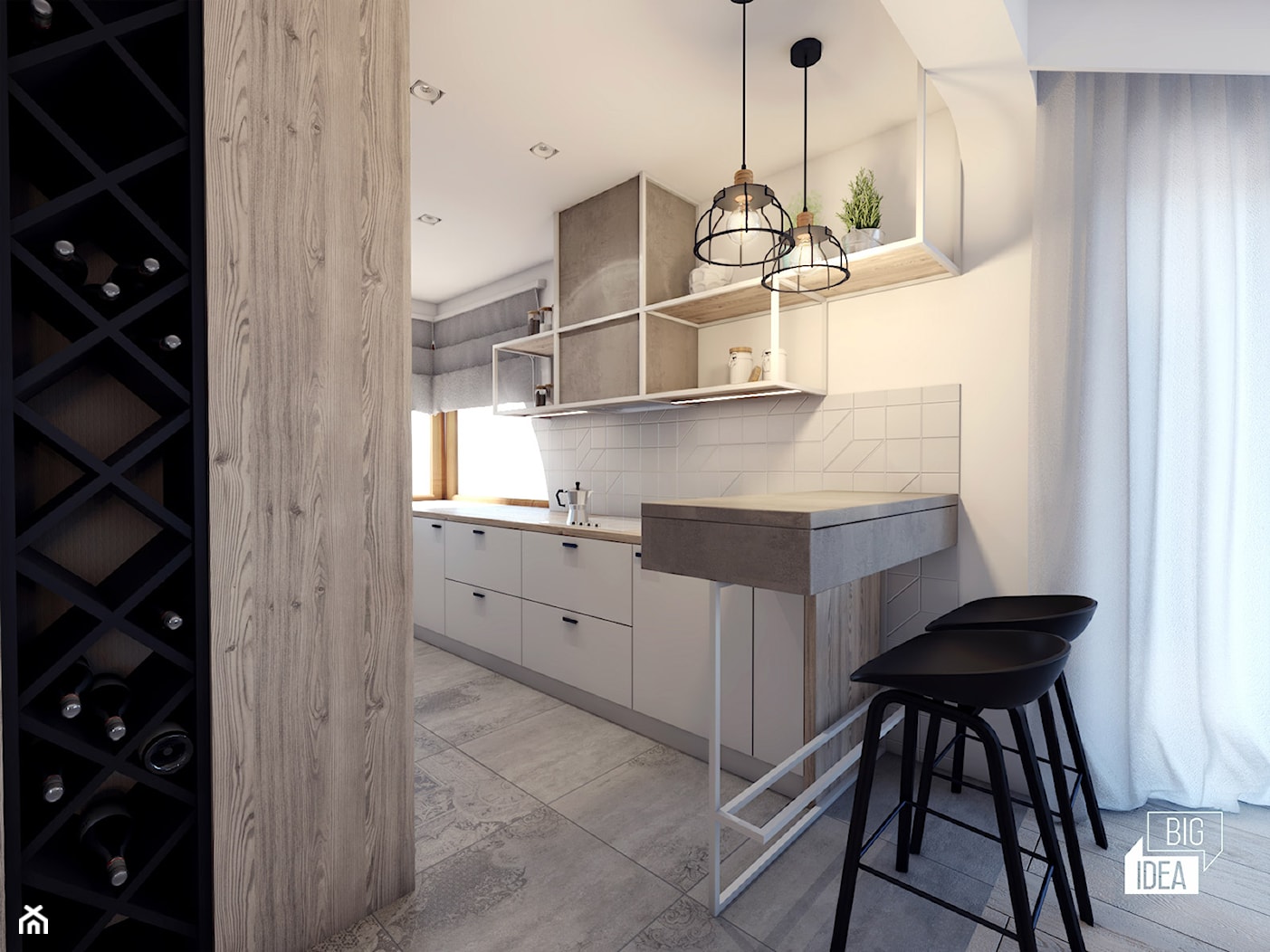 Projekt parteru domu 48m2 / Bochnia / Kuchnia - zdjęcie od BIG IDEA studio projektowe - Homebook