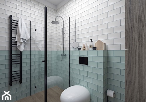 Projekt domu 107,52 m2 / Wieliczka - Średnia bez okna z punktowym oświetleniem łazienka, styl nowoczesny - zdjęcie od BIG IDEA studio projektowe