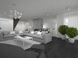 Projekt domu 120 m2 / Bochnia - Salon, styl nowoczesny - zdjęcie od BIG IDEA studio projektowe