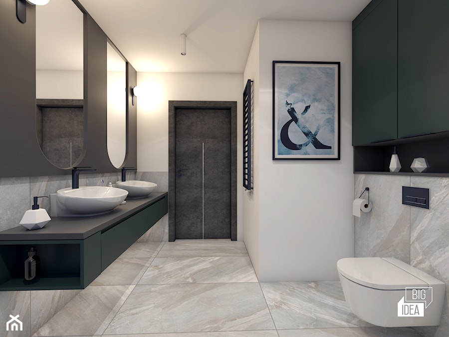 Projekt łazienki głównej 9m2 / Stanisławice - zdjęcie od BIG IDEA studio projektowe