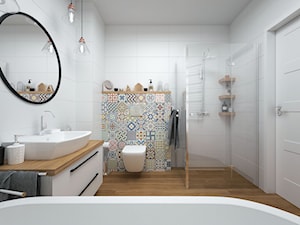 Projekt domu 90 m2 / Kraków - Duża bez okna łazienka, styl nowoczesny - zdjęcie od BIG IDEA studio projektowe