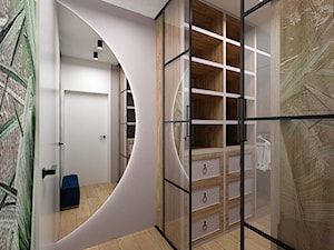 Projekt willi 300 m2 cz. II / Bochnia - Otwarta garderoba oddzielne pomieszczenie, styl nowoczesny - zdjęcie od BIG IDEA studio projektowe