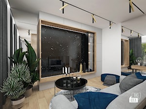 Salon z aneksem kuchennym 30 m2 / Niepołomice - Salon, styl nowoczesny - zdjęcie od BIG IDEA studio projektowe