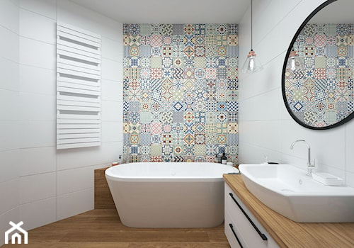 Projekt domu 90 m2 / Kraków - Średnia bez okna łazienka, styl nowoczesny - zdjęcie od BIG IDEA studio projektowe