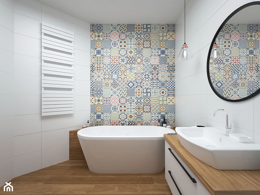 Projekt domu 90 m2 / Kraków - Średnia bez okna łazienka, styl nowoczesny - zdjęcie od BIG IDEA studio projektowe