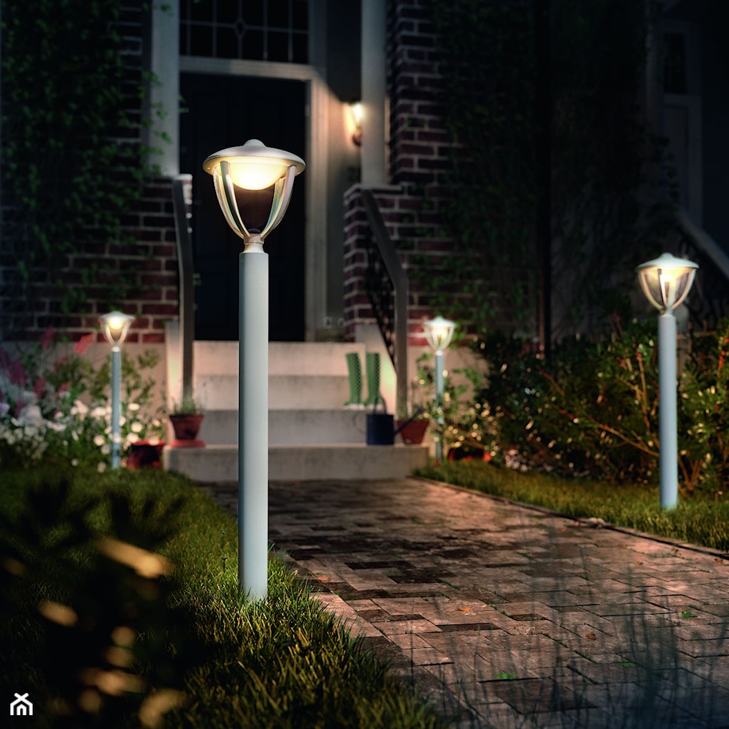 Lampy zewnętrzne - Średni z kamienną nawierzchnią ogród przed domem, styl vintage - zdjęcie od Philips Lighting - Homebook