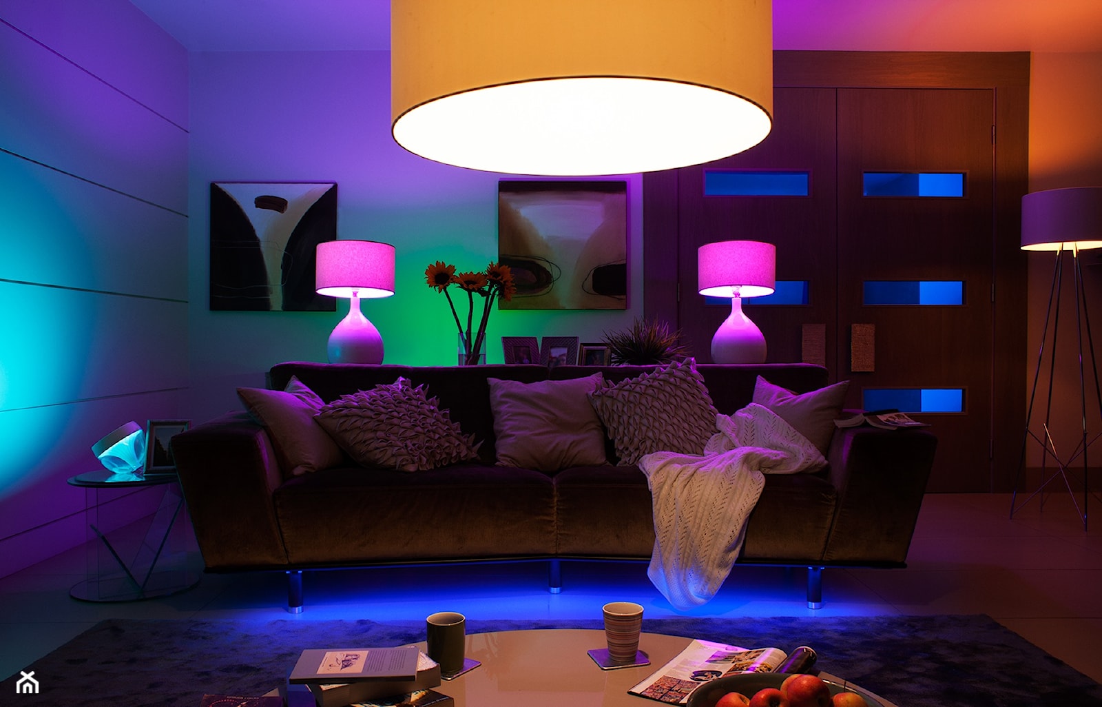 Philips HUE - Salon, styl nowoczesny - zdjęcie od Philips Lighting - Homebook