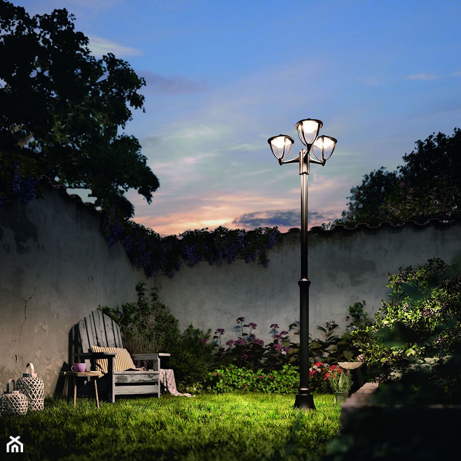 Lampy zewnętrzne - Średni z lampami stojącymi ogród za domem, styl vintage - zdjęcie od Philips Lighting