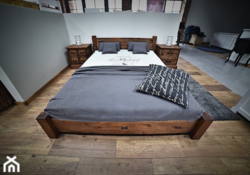 łóżko i szafki nocne Rustyk - zdjęcie od SEART.PL