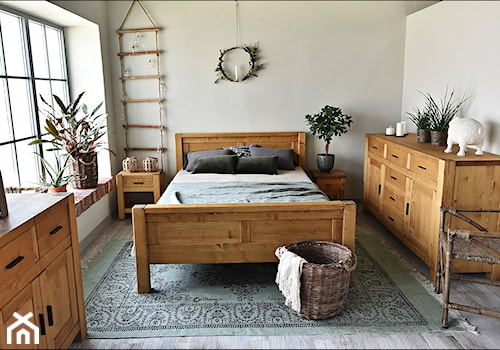 Sara - Mała szara sypialnia, styl rustykalny - zdjęcie od SEART.PL