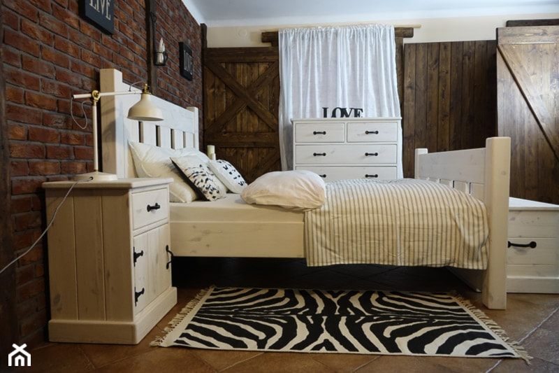 Biała rustykalna sypialnia - zdjęcie od SEART.PL - Homebook