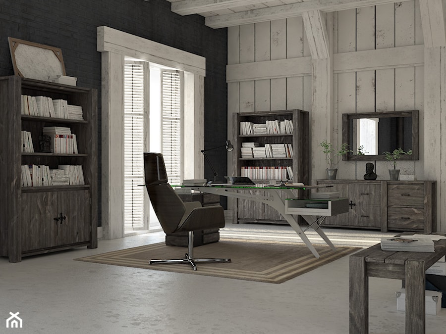 Biuro w stylu rustykalnym - zdjęcie od SEART.PL