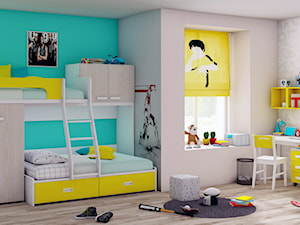 Pomysłowe łóżko piętrowe w pokoju dzieci - zdjęcie od Elies.pl