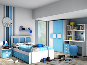 Pokój dla chłopca - kolor niebieski i biały - zdjęcie od Elies.pl