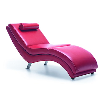 Szezlong Bibbi, czerwony fotel, skórzany fotel, Gala Collezione