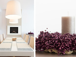 Apartament - Wilanów - Mała biała jadalnia jako osobne pomieszczenie - zdjęcie od MPROJEKT Architektura Wnętrz