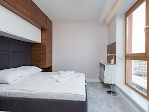 APARTAMENT NAD WISŁĄ - Średnia biała sypialnia, styl nowoczesny - zdjęcie od STUDIO FORMA