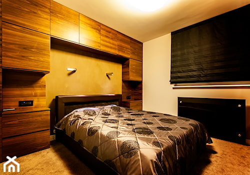 APARTAMENT RODZINNY GDAŃSK - Średnia beżowa sypialnia, styl nowoczesny - zdjęcie od STUDIO FORMA