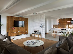 Strefa dzienna w domku jednorodzinnym - Salon, styl minimalistyczny - zdjęcie od Malee - Projektowanie z pasją