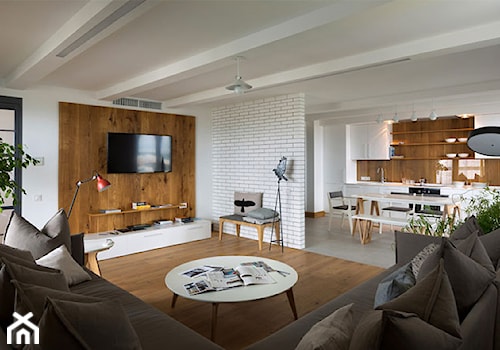 Strefa dzienna w domku jednorodzinnym - Salon, styl minimalistyczny - zdjęcie od Malee - Projektowanie z pasją