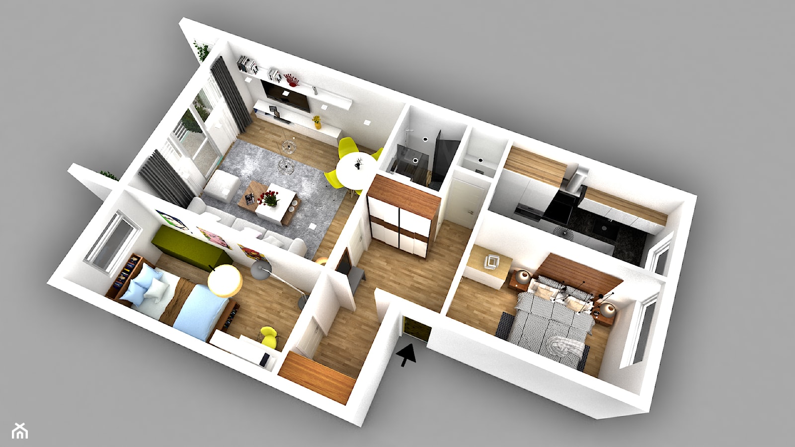 rzut mieszkania - zdjęcie od Malee - Projektowanie z pasją - Homebook