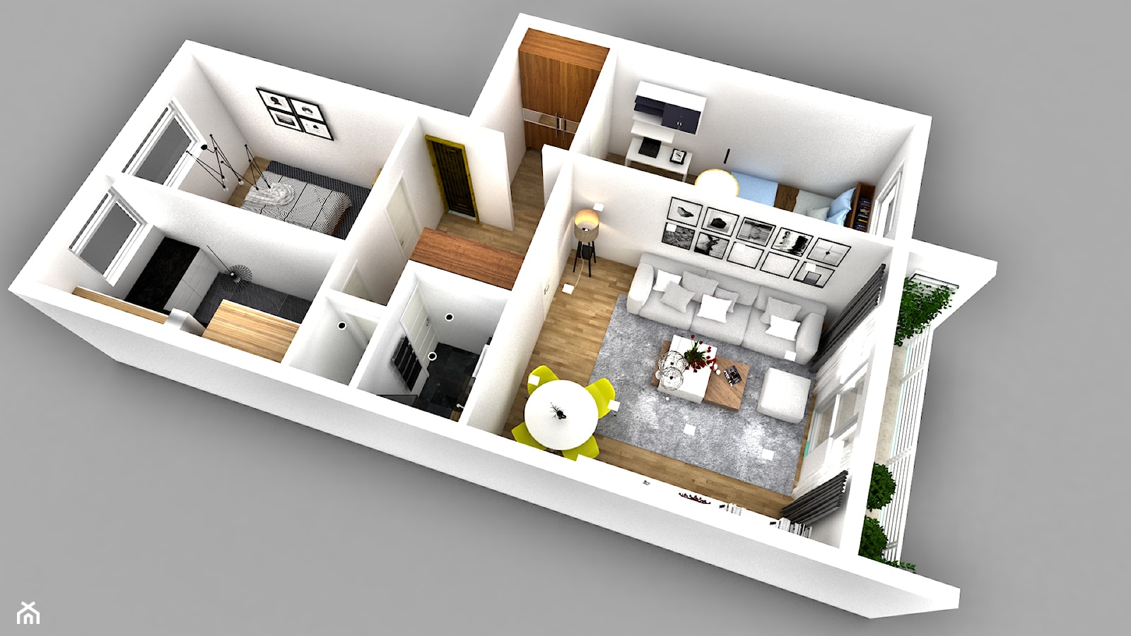 rzut mieszkania - zdjęcie od Malee - Projektowanie z pasją - Homebook