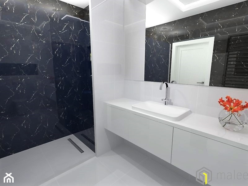 Łazienka Carrara Black & White - zdjęcie od Malee - Projektowanie z pasją - Homebook