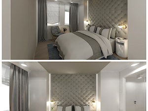 ELEGANCJA NA STAREJ OCHOCIE. - Średnia beżowa biała sypialnia, styl glamour - zdjęcie od KWojciechowska Studio