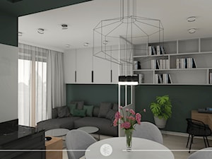 APARTAMENT Z ZIELENIĄ. - Salon, styl skandynawski - zdjęcie od KWojciechowska Studio