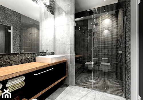Łazienka - Średnia z punktowym oświetleniem łazienka, styl nowoczesny - zdjęcie od Joanna Bluemer