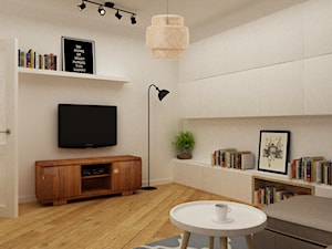 metamorfoza mieszkania 50 m2 w kamienicy - Duży salon, styl skandynawski - zdjęcie od Grafika i Projekt architektura wnętrz
