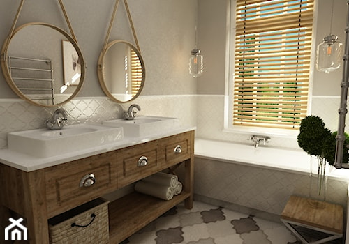 łazienka w stylu hampton - zdjęcie od Grafika i Projekt architektura wnętrz