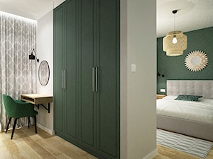 Dom 320m2 z granatem/zielenią - Garderoba, styl nowoczesny - zdjęcie od Grafika i Projekt architektura wnętrz