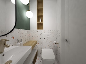 mieszkanie 100m2 z dodatkiem różu i zieleni - Łazienka, styl nowoczesny - zdjęcie od Grafika i Projekt architektura wnętrz