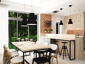 Zdalny Projekt domu w UK w trakcie realizacji - Kuchnia, styl skandynawski - zdjęcie od Grafika i Projekt architektura wnętrz