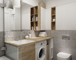 łazienki w stylu skandynawskim - Średnia bez okna z pralką / suszarką łazienka, styl nowoczesny - zdjęcie od Grafika i Projekt architektura wnętrz - Homebook