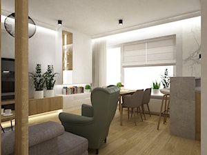 mieszkanie 70m2 pod warszawą - Salon, styl nowoczesny - zdjęcie od Grafika i Projekt architektura wnętrz