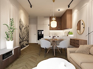 mieszkanie na wynajem 48m2 - Jadalnia, styl nowoczesny - zdjęcie od Grafika i Projekt architektura wnętrz