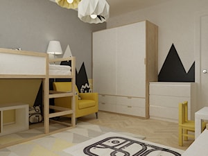 kabaty metamorfoza 60m2 - Średni szary pokój dziecka dla dziecka dla chłopca dla dziewczynki, styl nowoczesny - zdjęcie od Grafika i Projekt architektura wnętrz