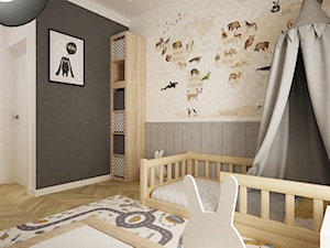 dom 300m2 szaro beż - Pokój dziecka, styl skandynawski - zdjęcie od Grafika i Projekt architektura wnętrz