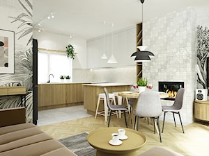 dom 100m2 w stylu lekko retro - Kuchnia, styl nowoczesny - zdjęcie od Grafika i Projekt architektura wnętrz