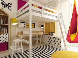 pokój dziecięcy - Średni beżowy pokój dziecka dla dziecka dla dziewczynki, styl skandynawski - zdjęcie od Grafika i Projekt architektura wnętrz