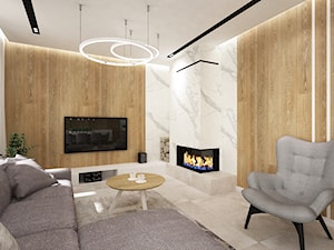 dom pod warszawą 200m2 ws tylu new nordic - Salon, styl nowoczesny - zdjęcie od Grafika i Projekt architektura wnętrz