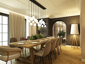 dom 350m2 w stylu modern classic - Jadalnia, styl nowoczesny - zdjęcie od Grafika i Projekt architektura wnętrz