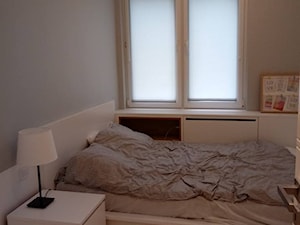 mieszkanie 38 m2 metamorfoza - Mała szara sypialnia - zdjęcie od Grafika i Projekt architektura wnętrz
