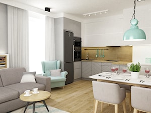 mieszkanie z miętą 80m2 - Kuchnia, styl skandynawski - zdjęcie od Grafika i Projekt architektura wnętrz