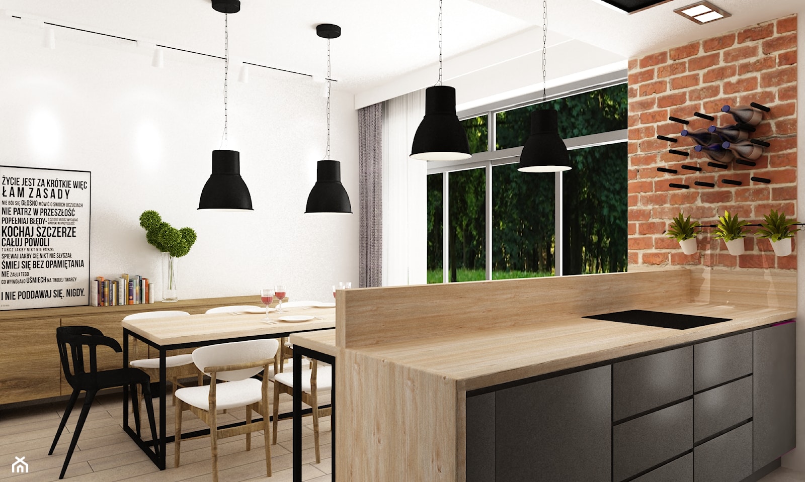 Zdalny Projekt domu w UK w trakcie realizacji - Kuchnia, styl skandynawski - zdjęcie od Grafika i Projekt architektura wnętrz - Homebook
