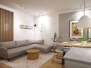 ściana z sofą - zdjęcie od Grafika i Projekt architektura wnętrz