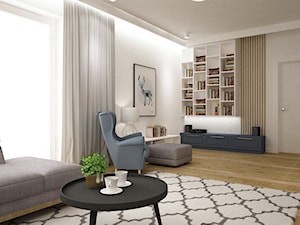 Dom 320m2 z granatem/zielenią - Salon, styl nowoczesny - zdjęcie od Grafika i Projekt architektura wnętrz